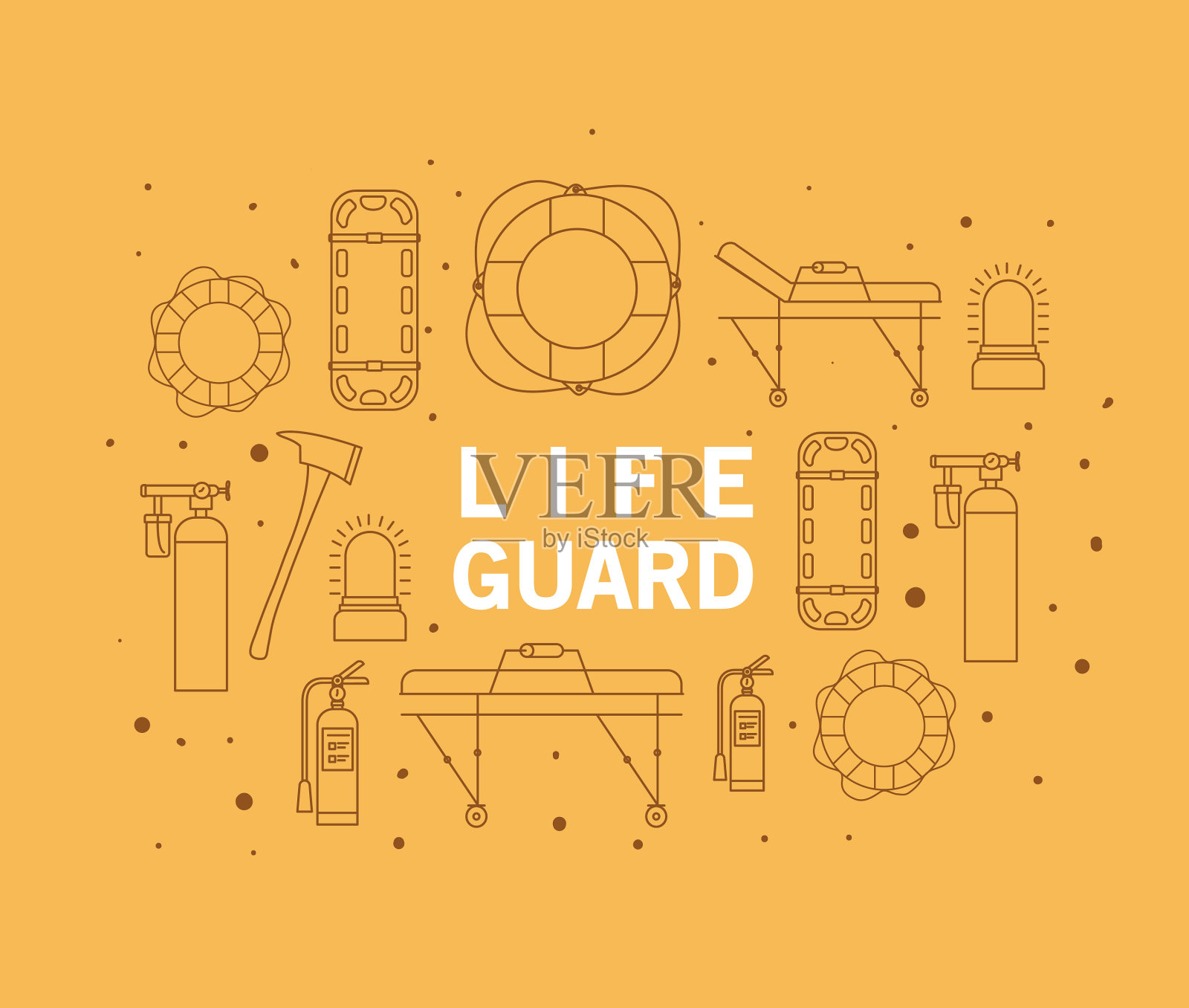 救生员字前图标集设计图标素材