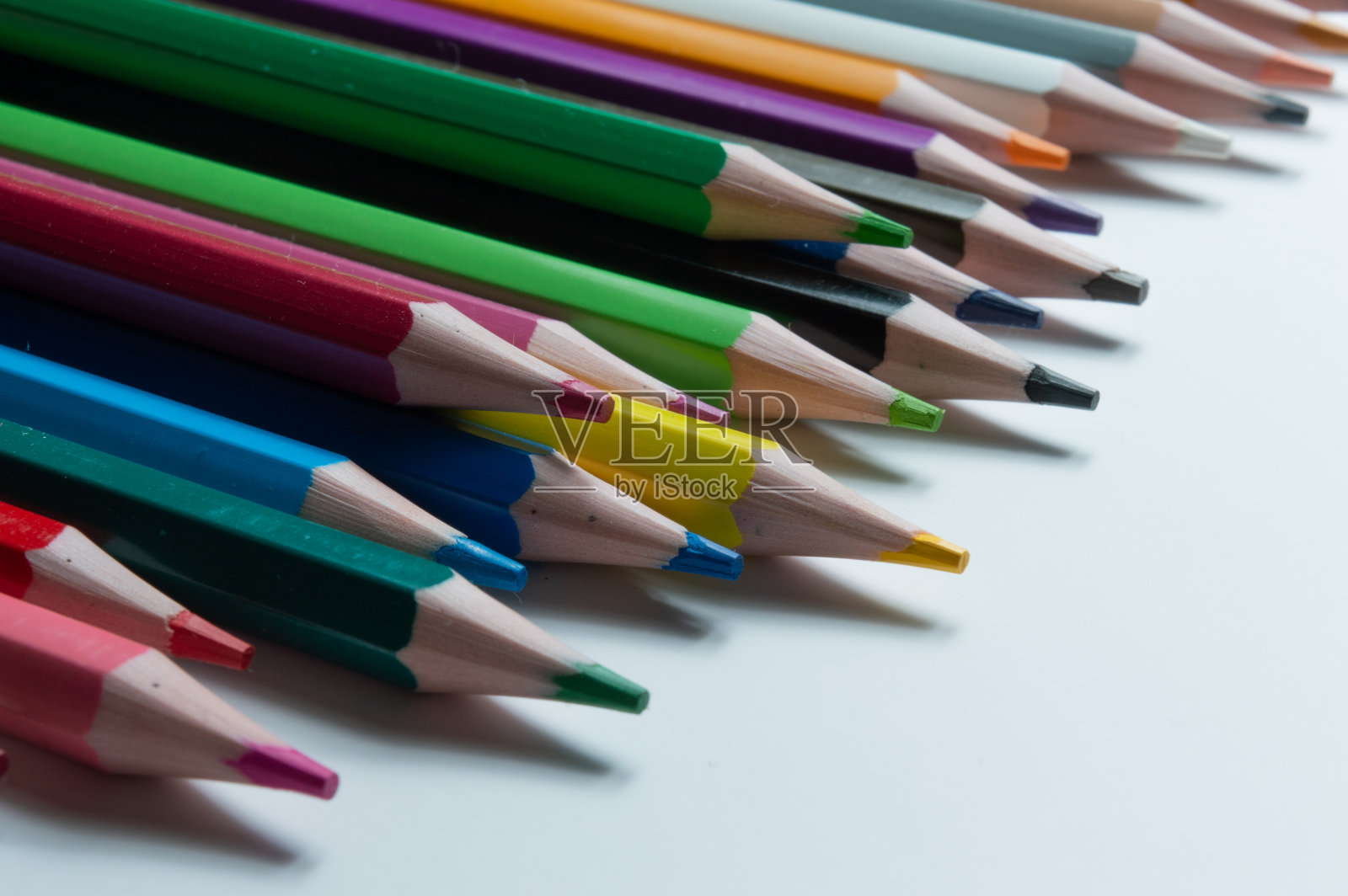 彩色铅笔。照片摄影图片