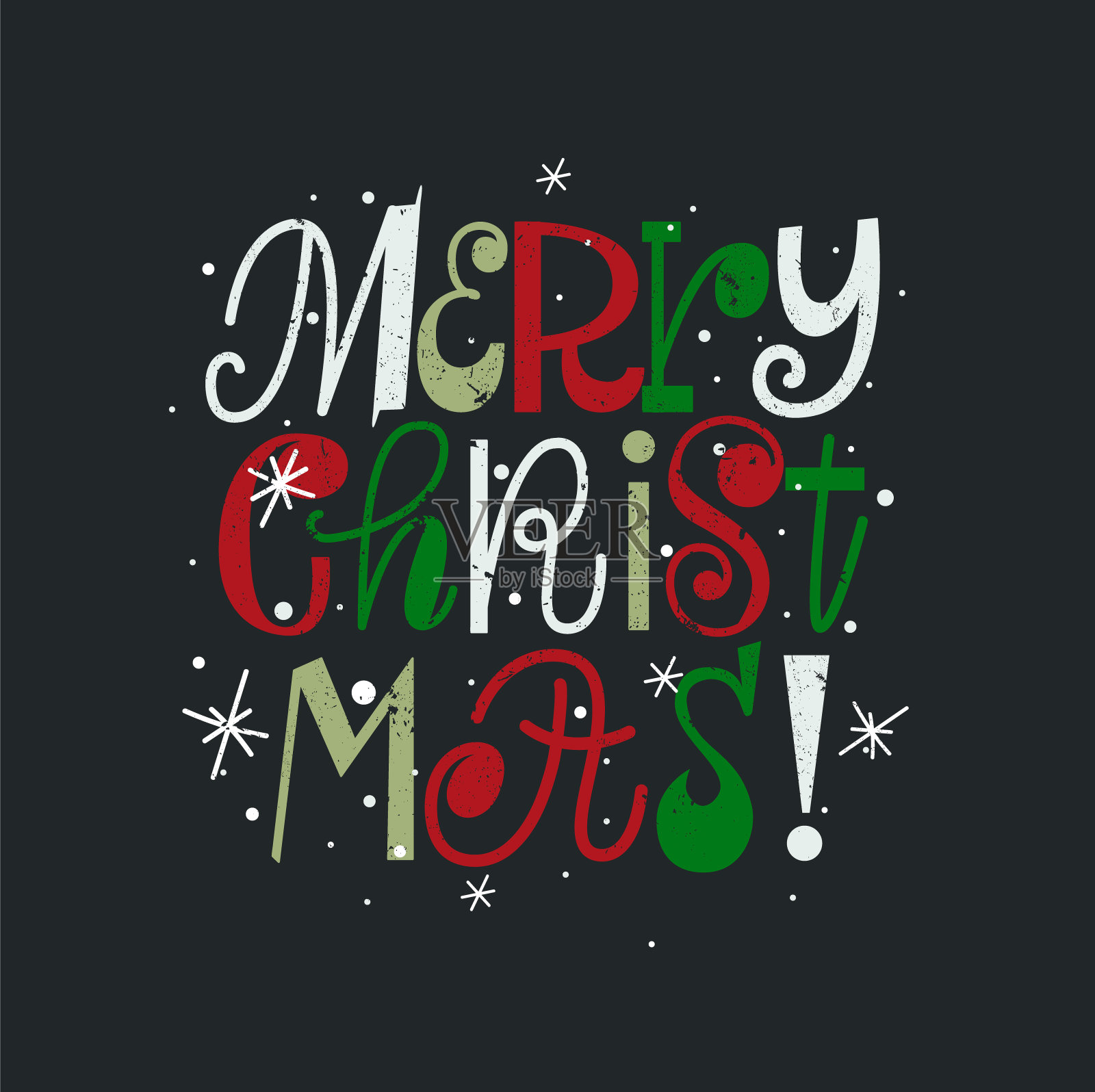 有趣的圣诞节字母贺卡插画图片素材