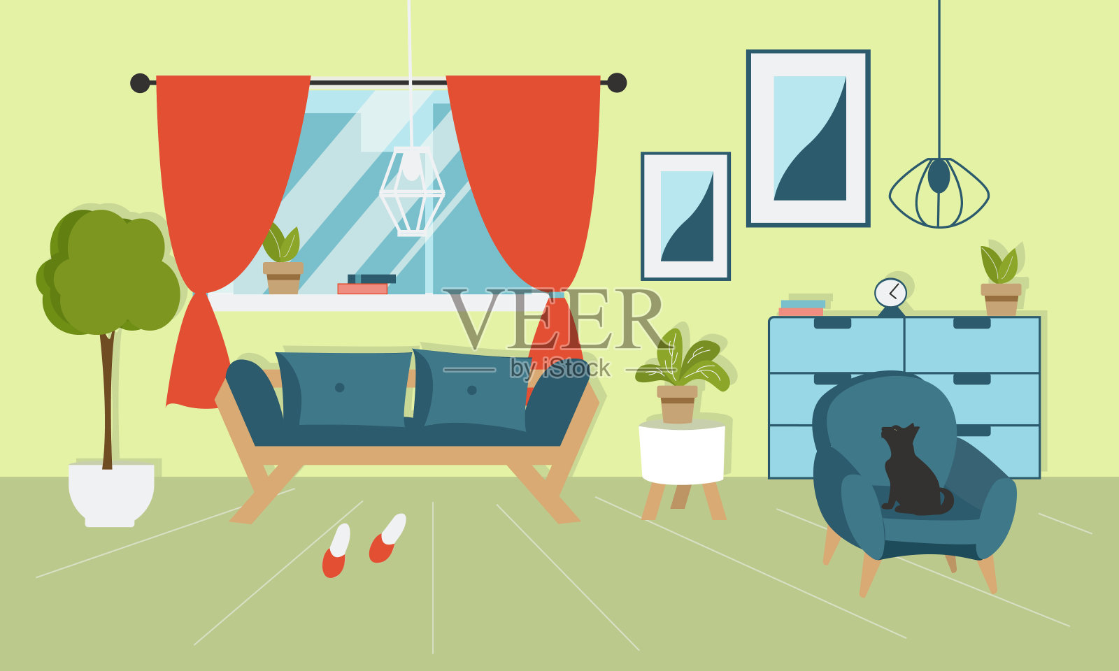 室内插画图片素材