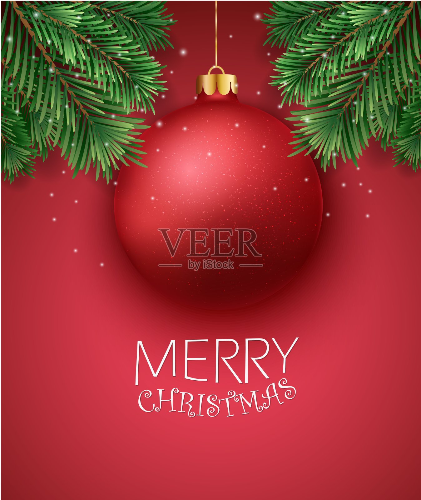 带有彩球和纸屑的圣诞快乐新年banner设计模板素材