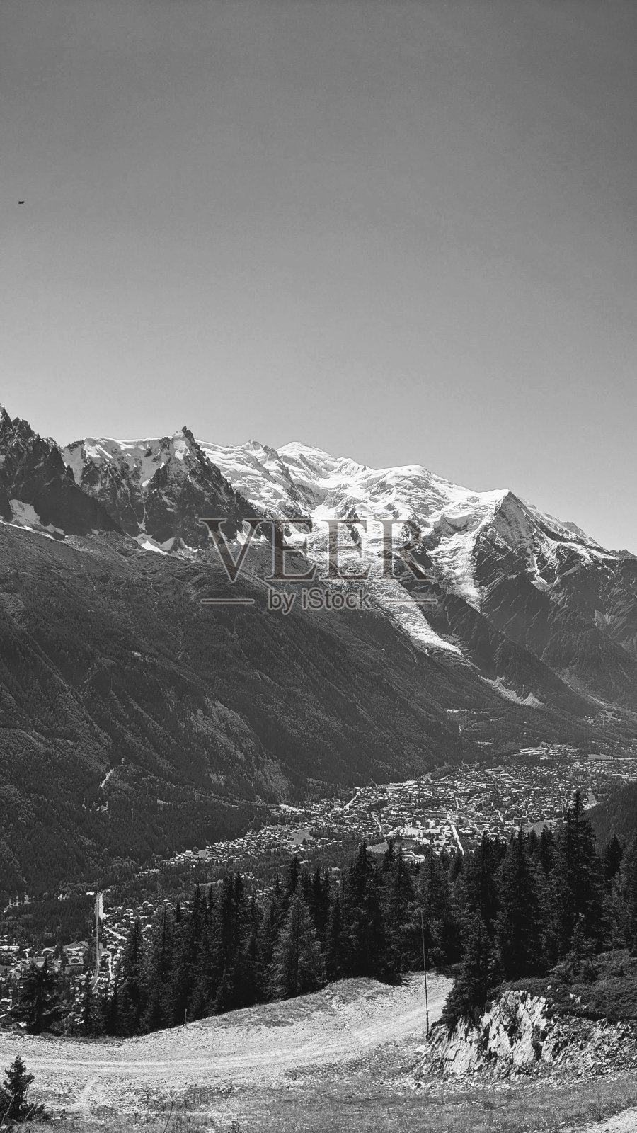 山上的夏蒙尼照片摄影图片