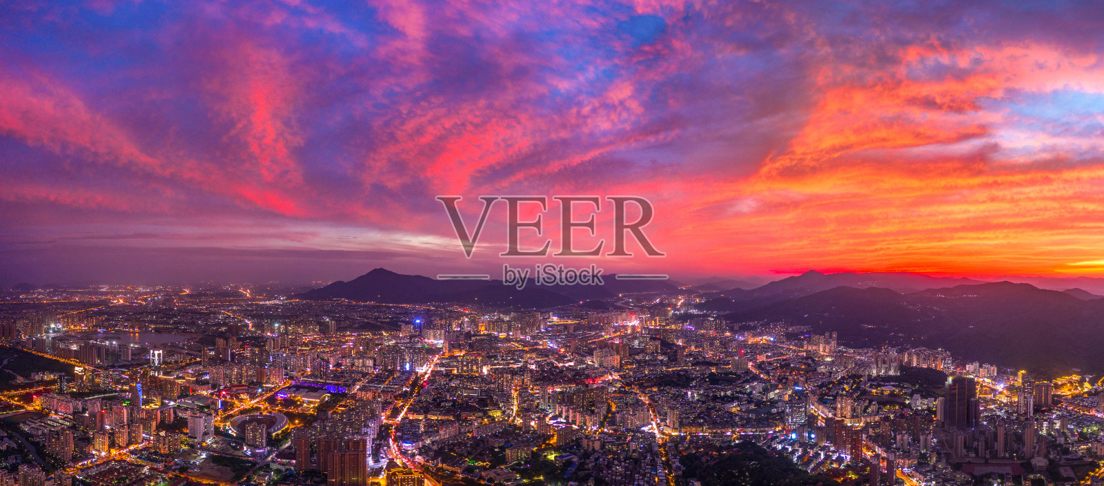 城市的日落照片摄影图片