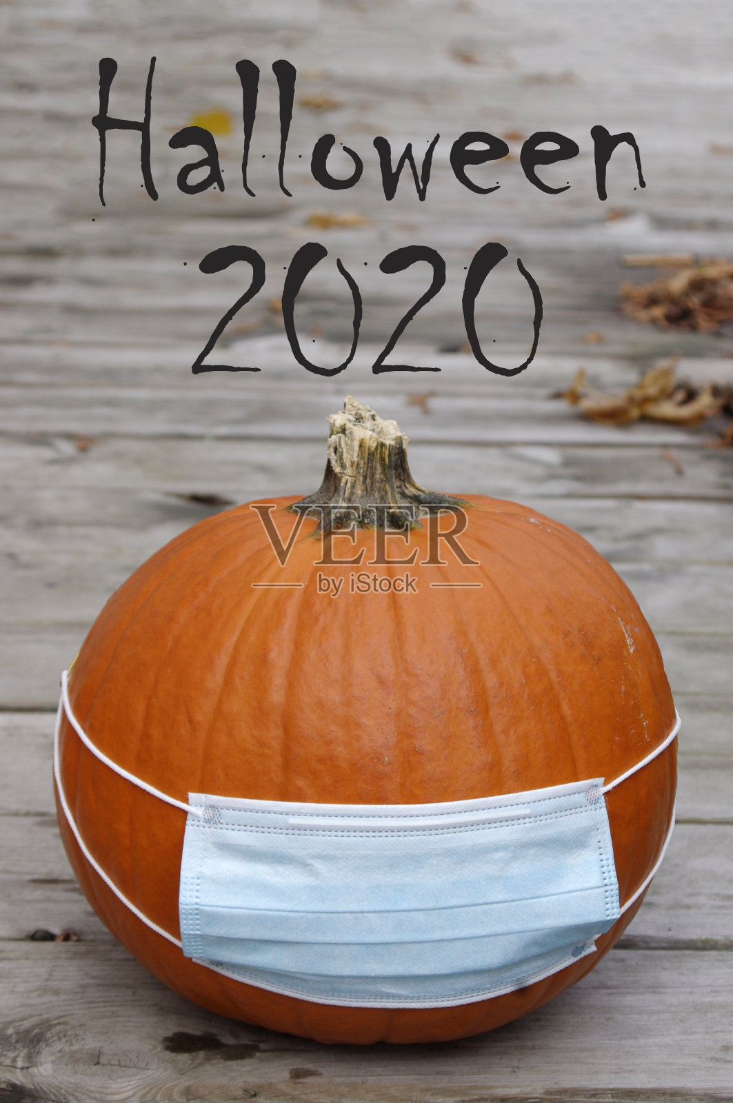 2020年万圣节的南瓜和面具照片摄影图片