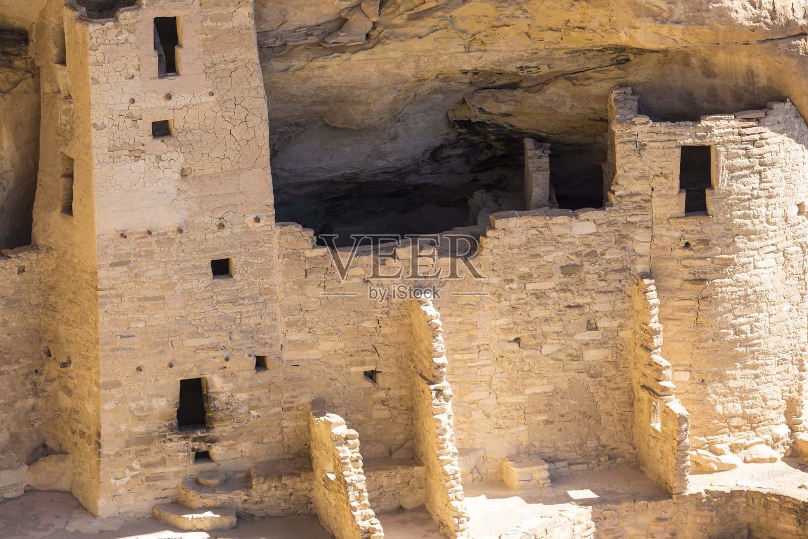 梅萨维德的悬崖民居照片摄影图片