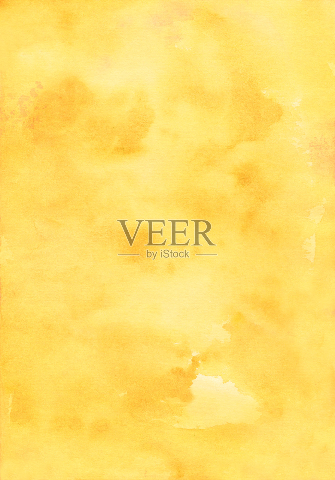 明亮的黄色水彩背景。水彩抽象蜂蜜色背景。纸上。照片摄影图片