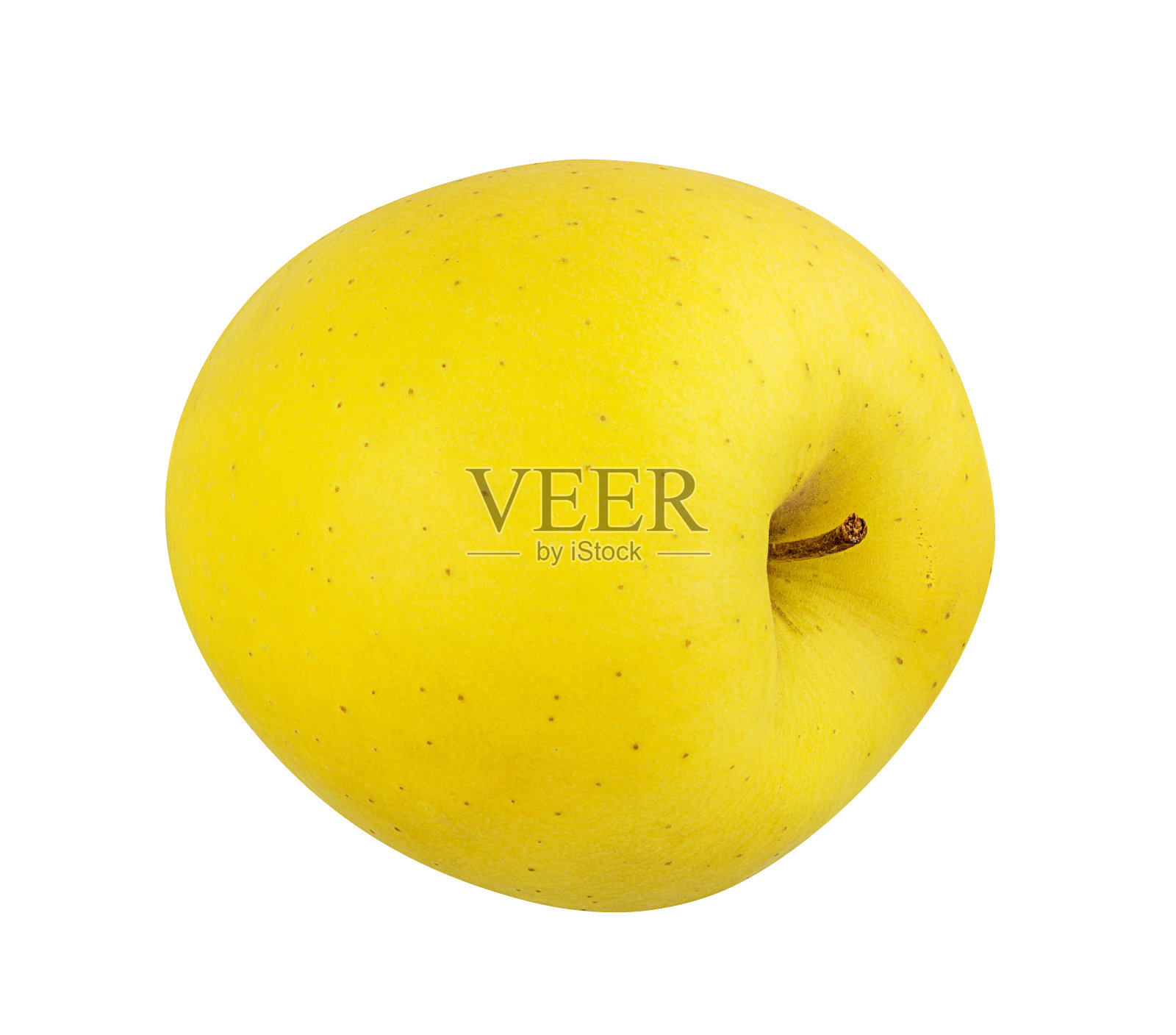 黄色苹果孤立在白色背景与修剪路径照片摄影图片