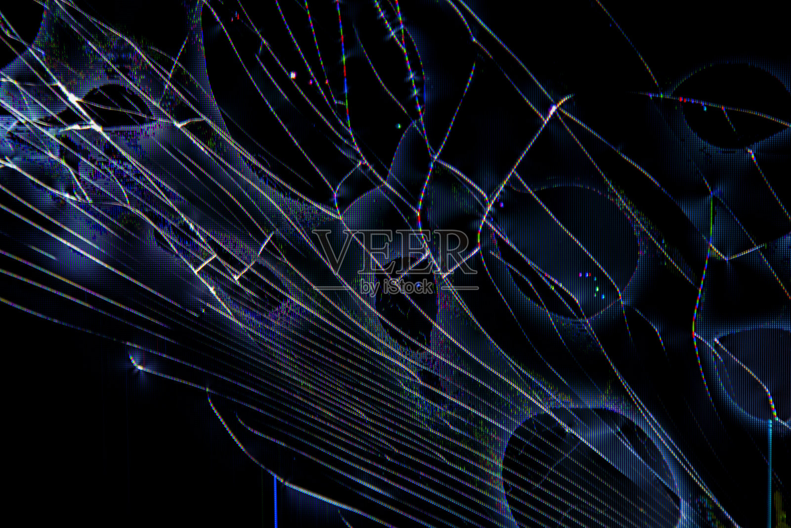 电视机坏了，液晶屏幕坏了，自然噪音照片摄影图片