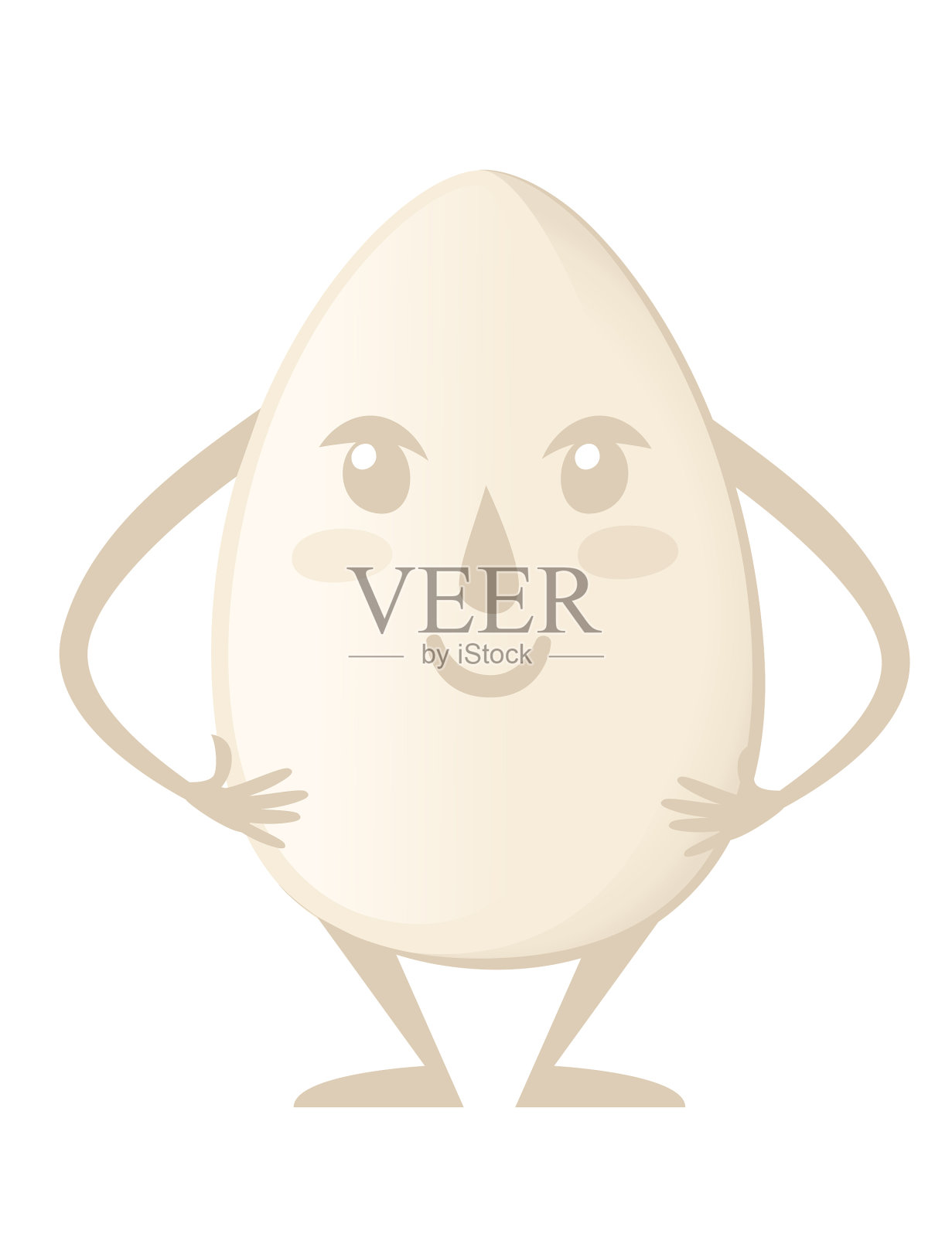 吉祥物白蛋平卡通人物设计上插画图片素材