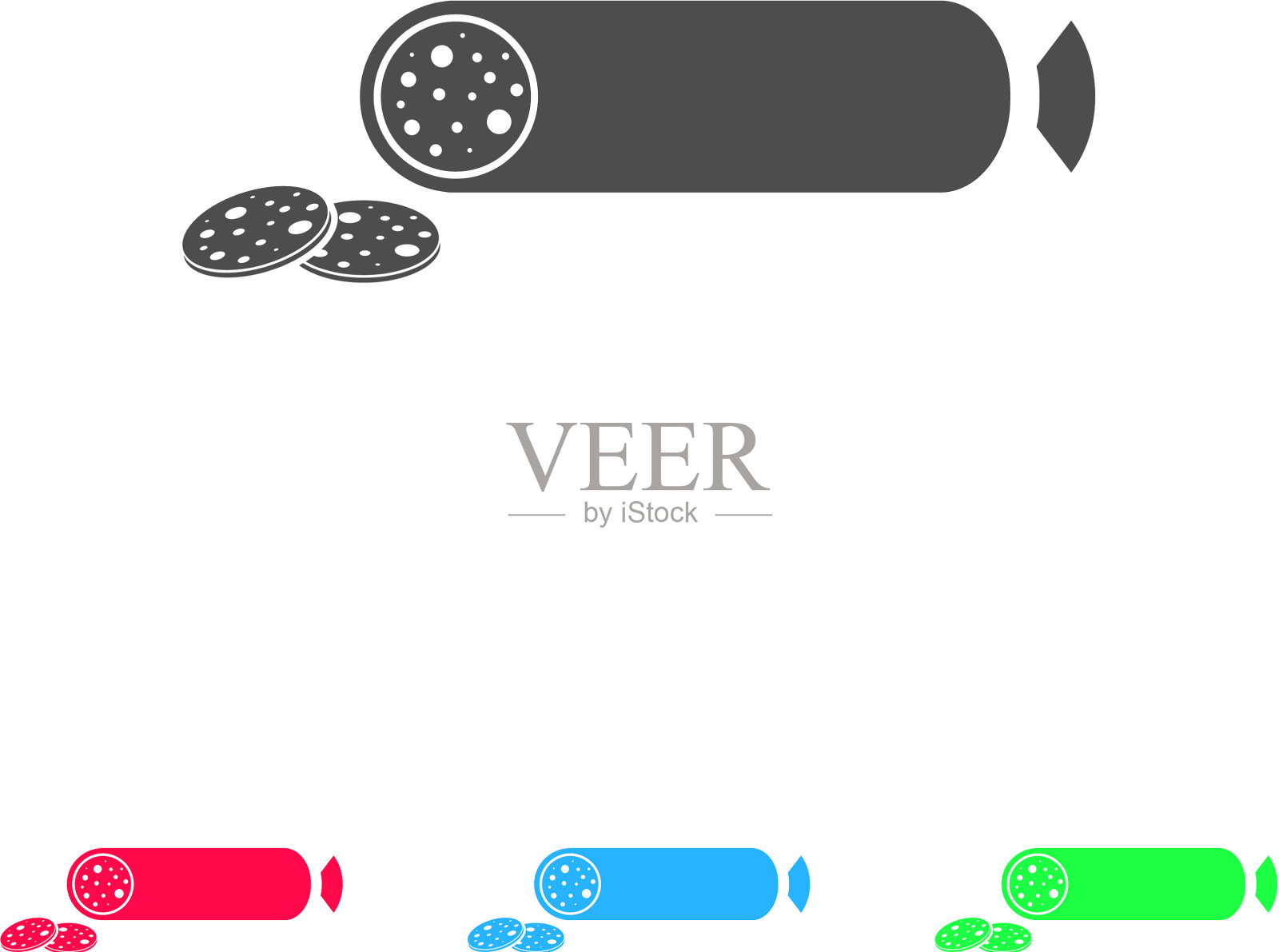 香肠图标平插画图片素材