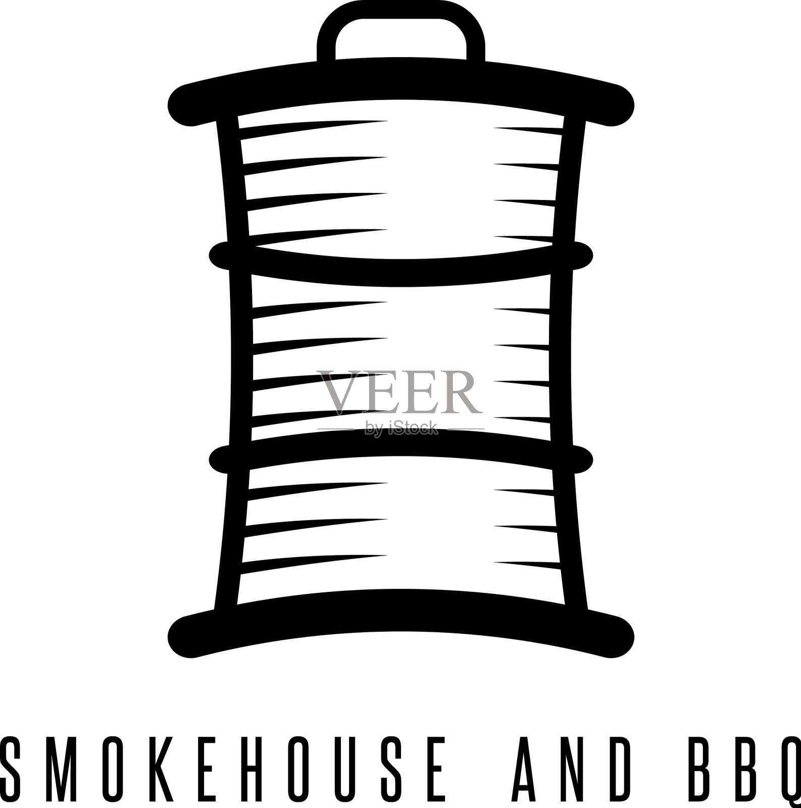 熏制和烧烤概念桶插画图片素材