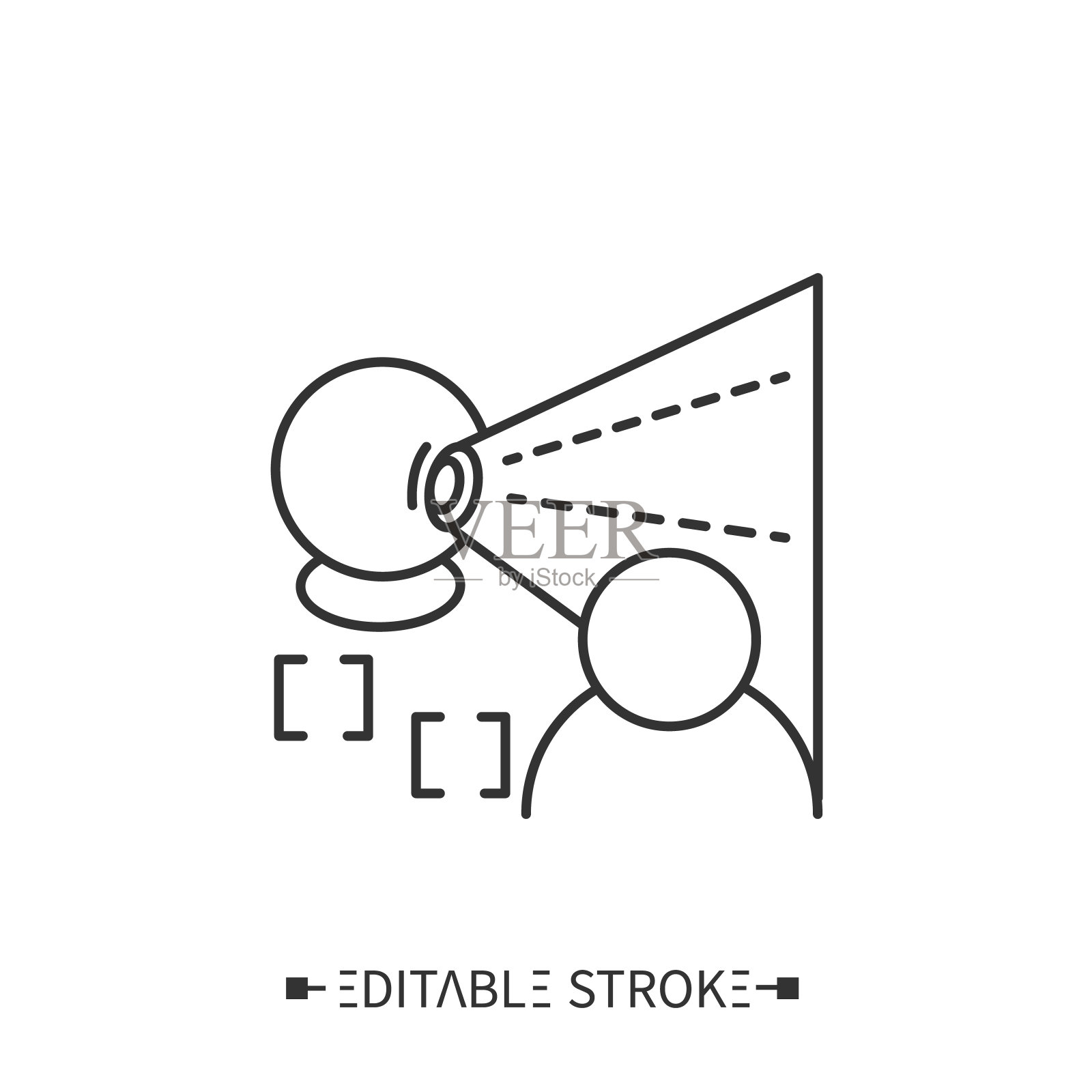 智能凸轮线图标。可编辑的矢量illustraion插画图片素材