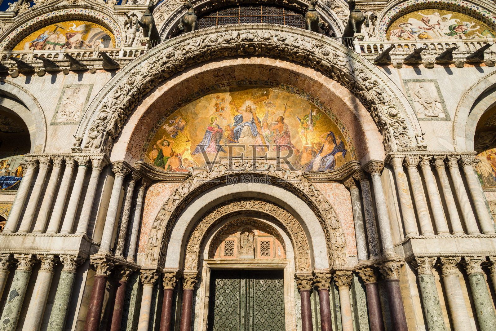 圣马可大教堂马赛克总督宫殿威尼斯，意大利照片摄影图片