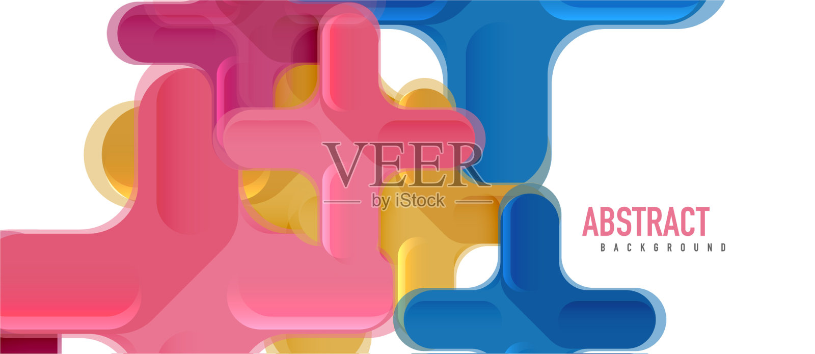 光滑的多色塑料风格交叉插画图片素材