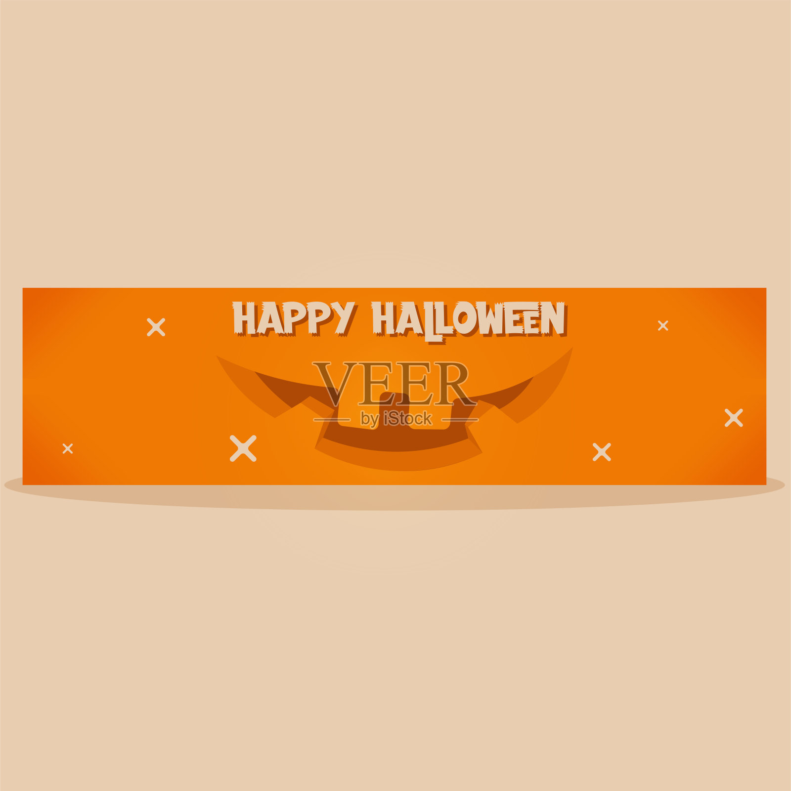 万圣节快乐标签插画图片素材