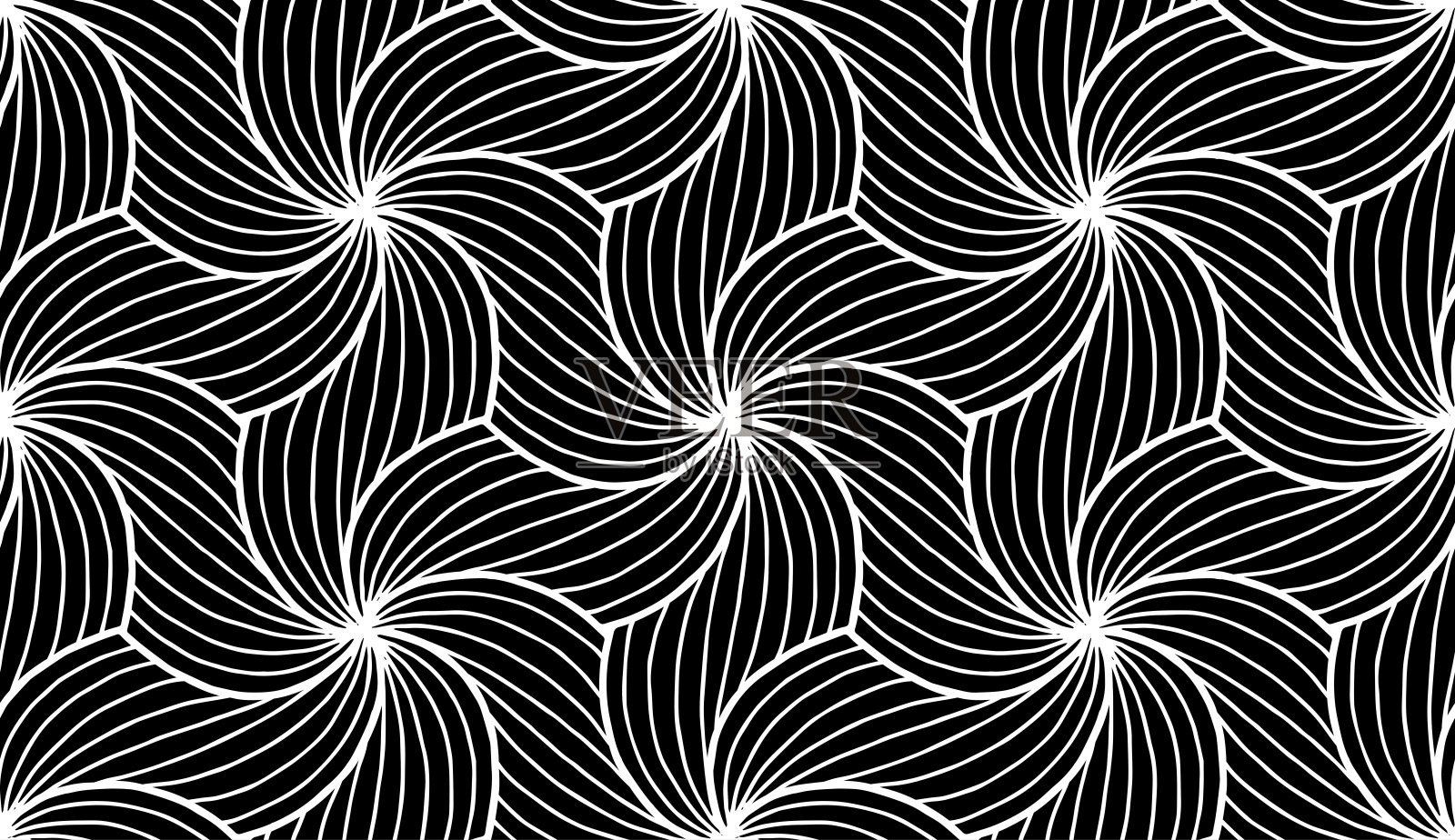 抽象图案无缝黑白涂鸦素描插画图片素材