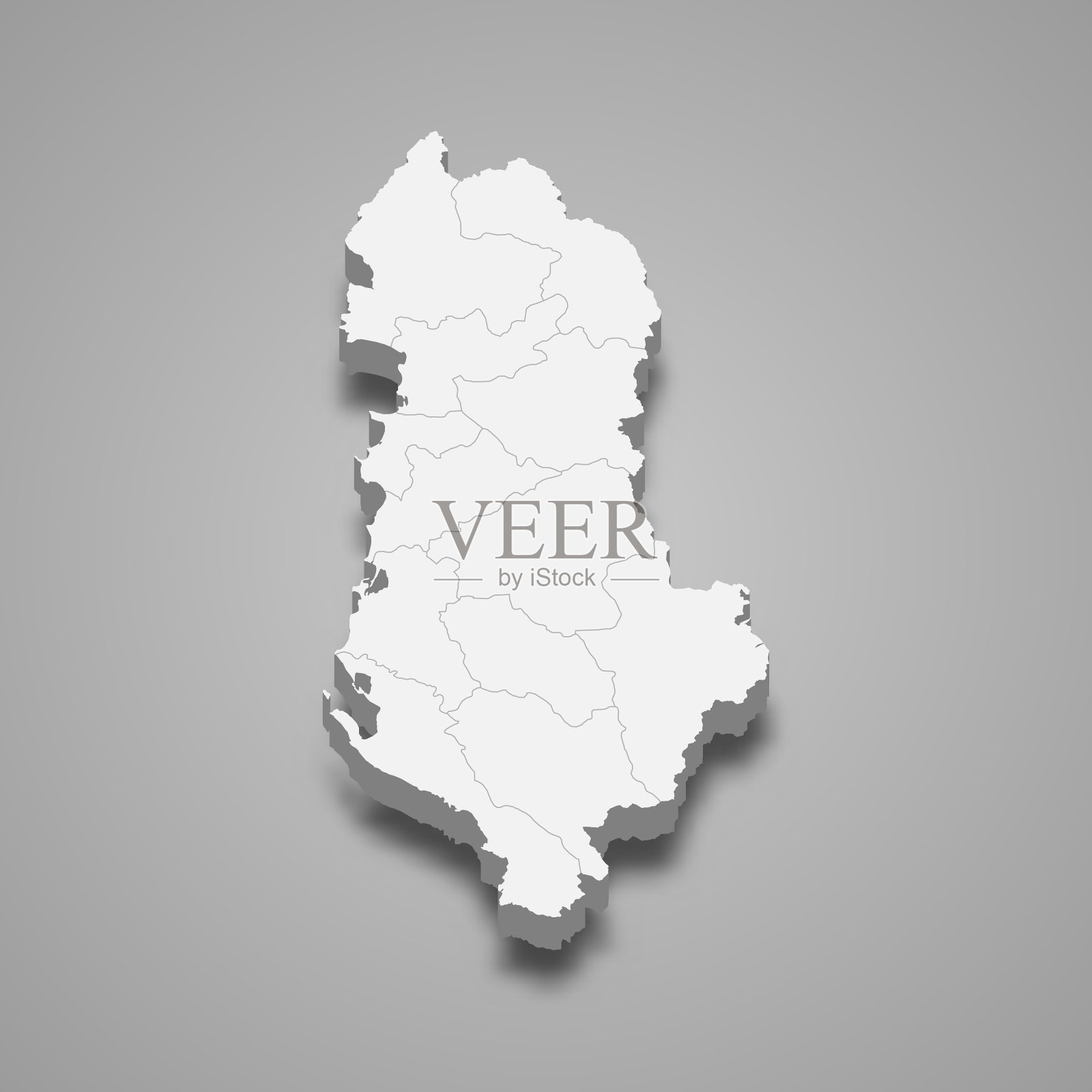 3d地图与边界模板为您的设计插画图片素材