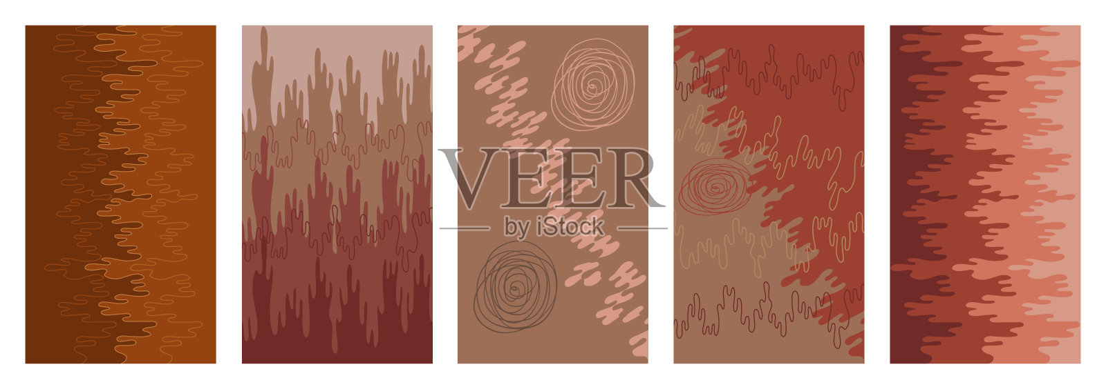 社交媒体平台的背景，故事。旗帜与抽象的不寻常的形状和纹理。为您的在线社区、个人博客、商店和广告进行视觉设计。插画图片素材