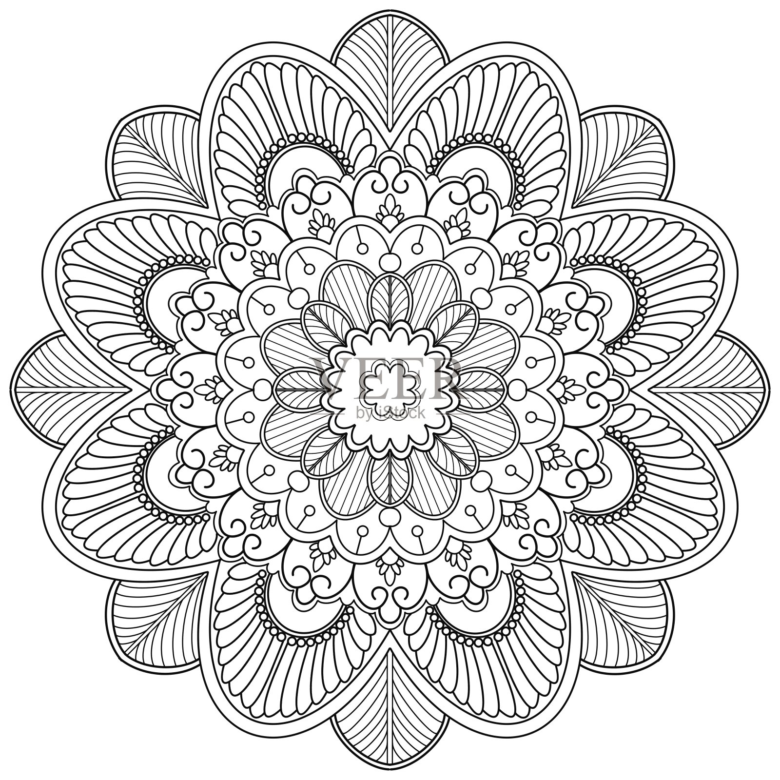 曼荼罗图画书插画图片素材