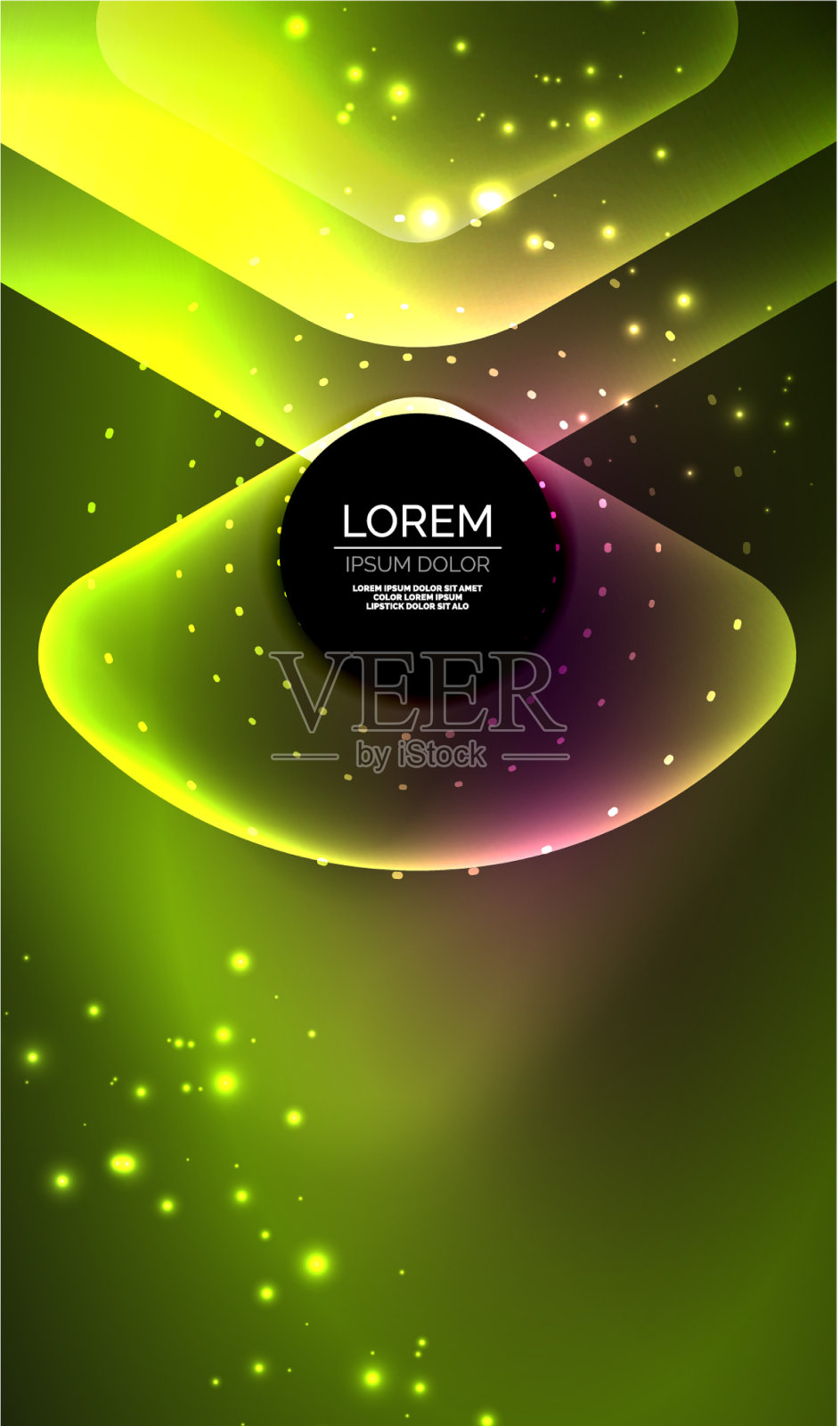 发光的霓虹灯闪亮透明抽象几何插画图片素材