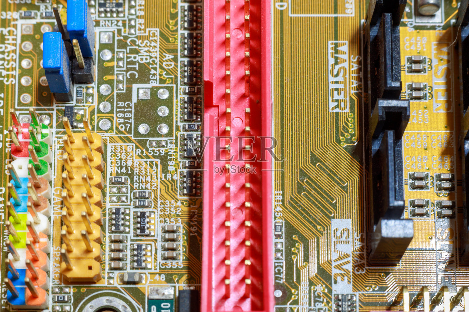 棋盘上的筹码。特写镜头。技术进步的概念照片摄影图片