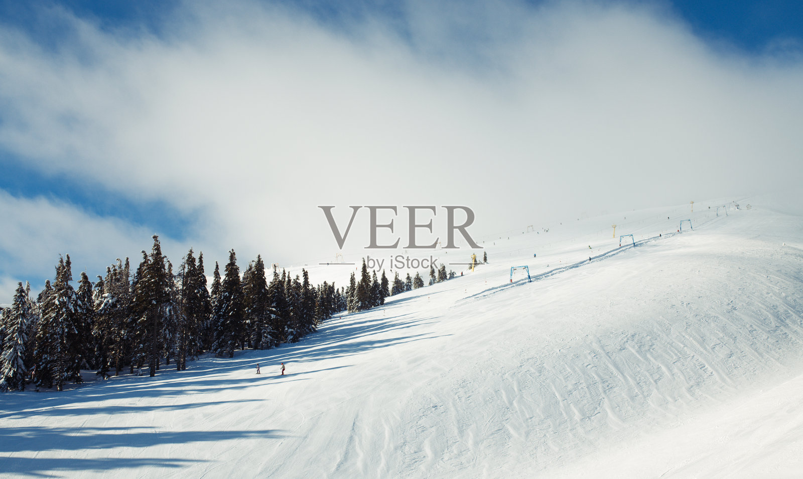 旅行理念，自由，自然之美。美好的一天，晴朗的天气，蔚蓝的天空。照片摄影图片