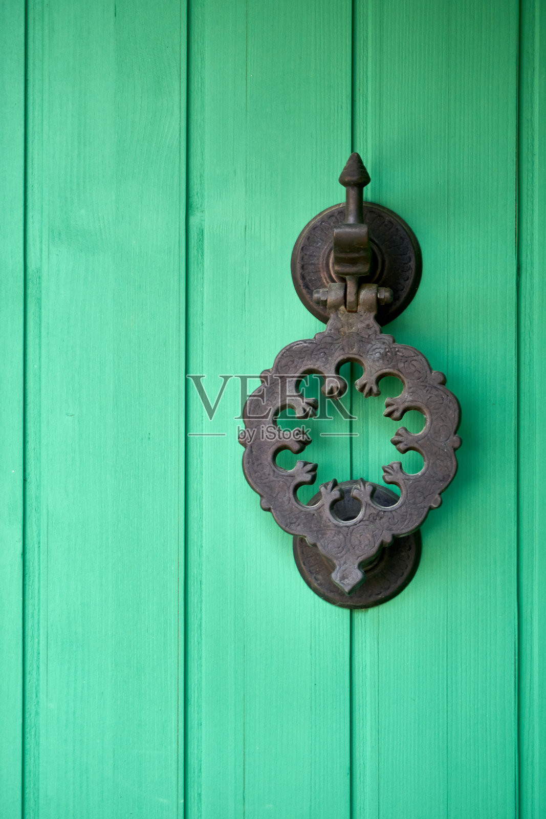 近处的复古风格门把手照片摄影图片