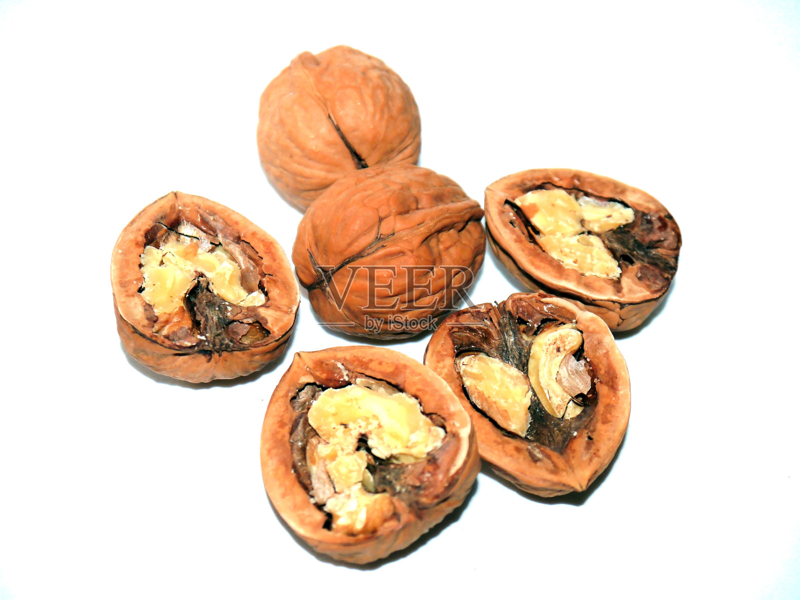 完整的坚果和其他可以吃的东西或者甜点照片摄影图片