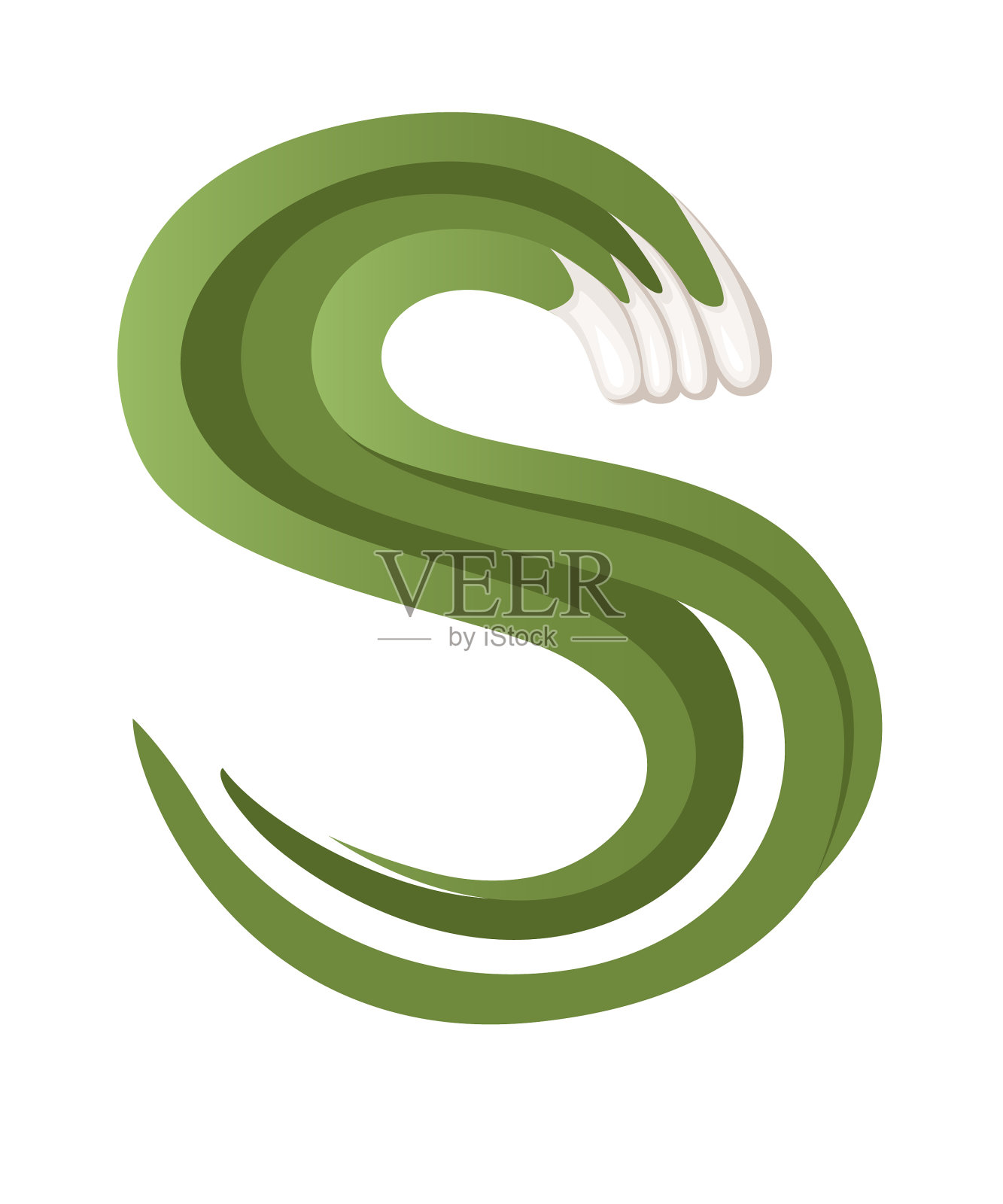 蔬菜字母s洋葱风格卡通蔬菜插画图片素材