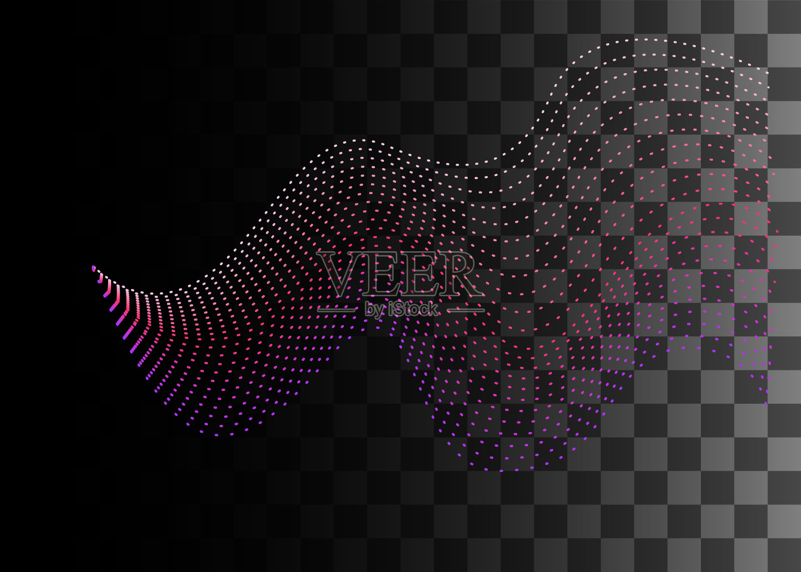 抽象的设计元素粉色和蓝色插画图片素材