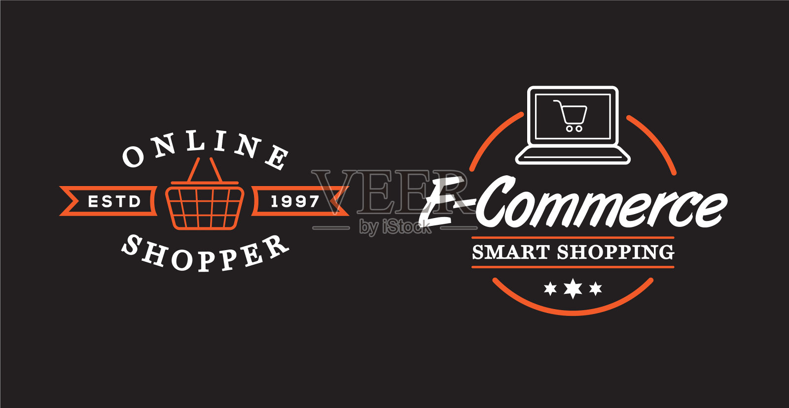 用图标设置电子商务网上购物标志图标素材