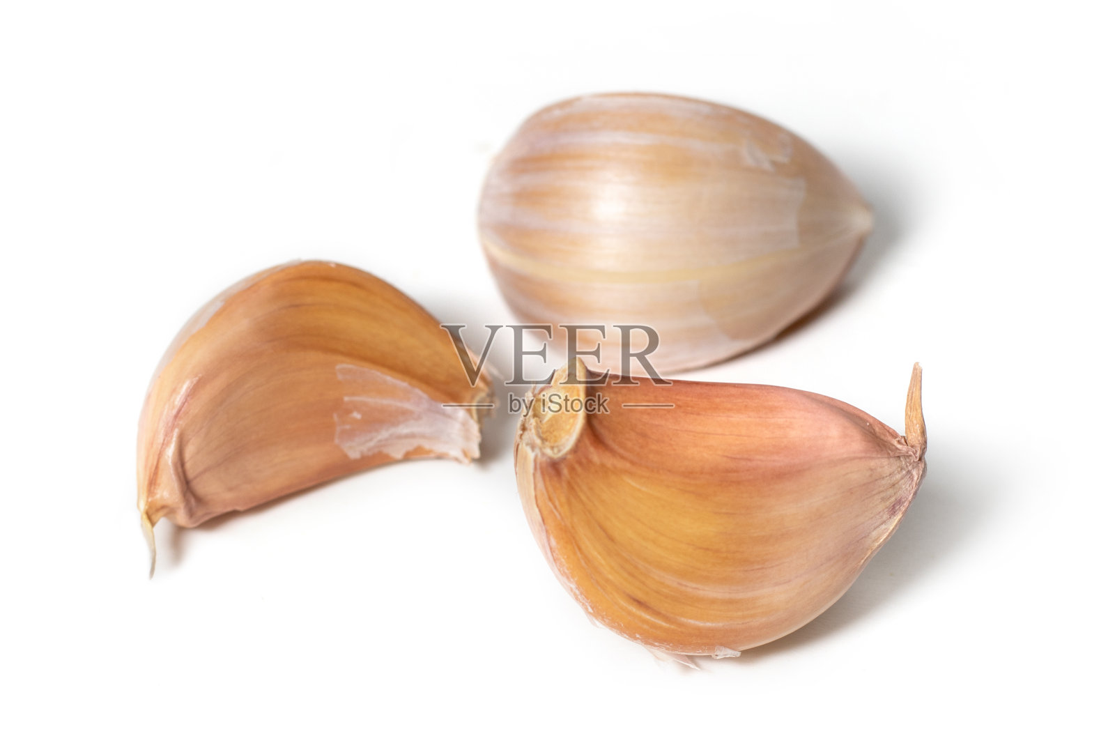 新鲜大蒜孤立在白色背景照片摄影图片