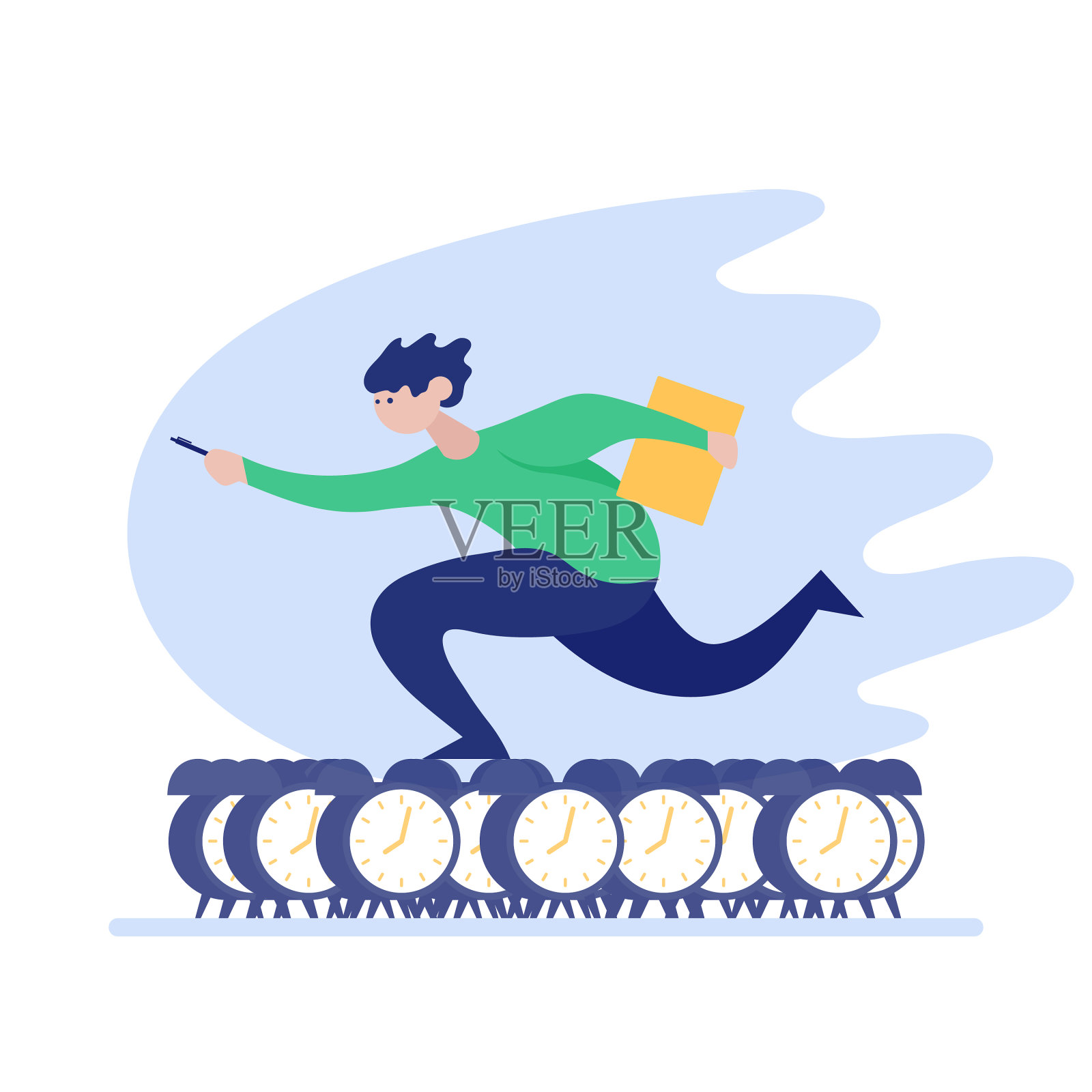 自由开发者匆忙完成一切设计元素图片