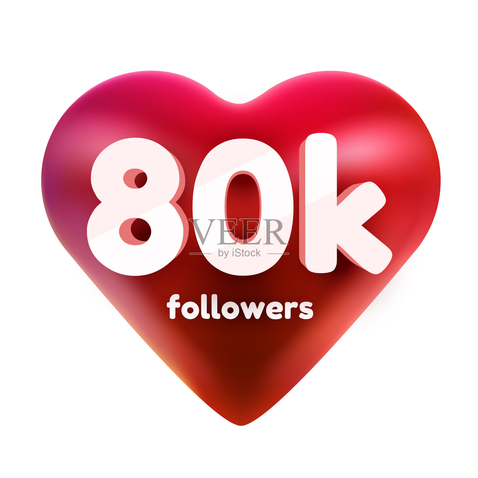 追随者谢谢。红心送给社交网络的朋友、粉丝、网络用户谢谢你庆祝订阅者或粉丝和赞。插画图片素材