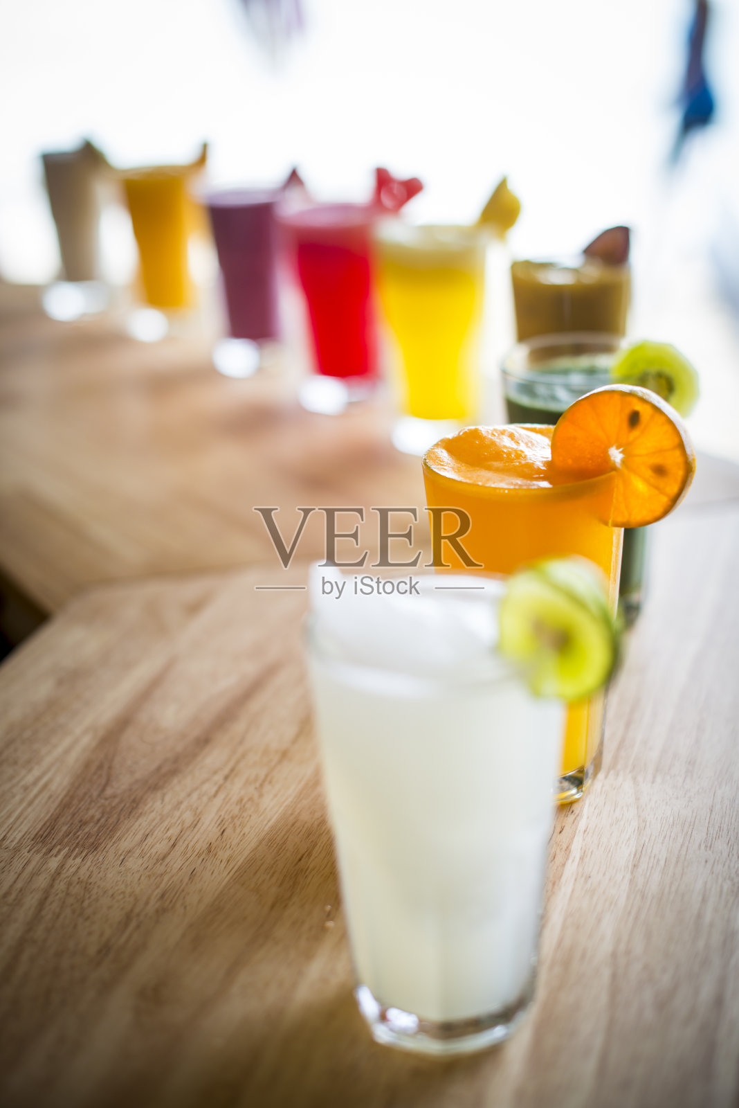 水果奶昔一起展示照片摄影图片