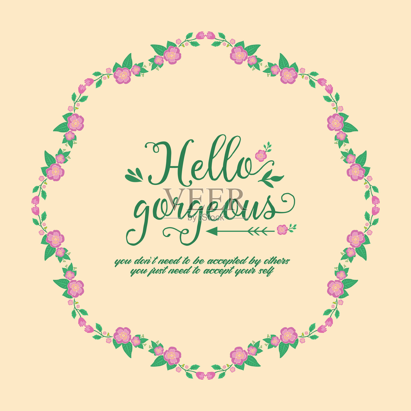 独特的形状hello华丽的卡片设计插画图片素材