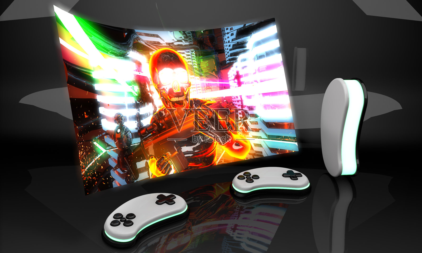 最后的技术游戏控制台和游戏板照片摄影图片