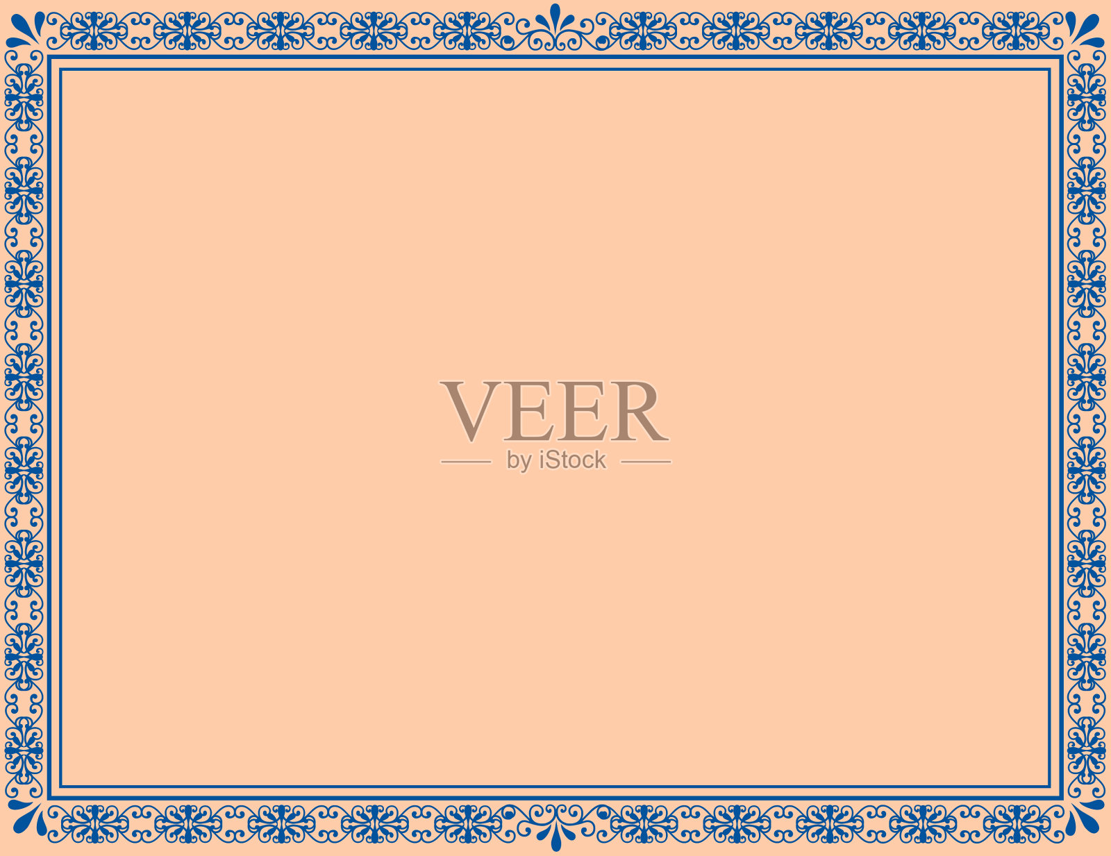 文件框架宝蓝色和桃红色插画图片素材