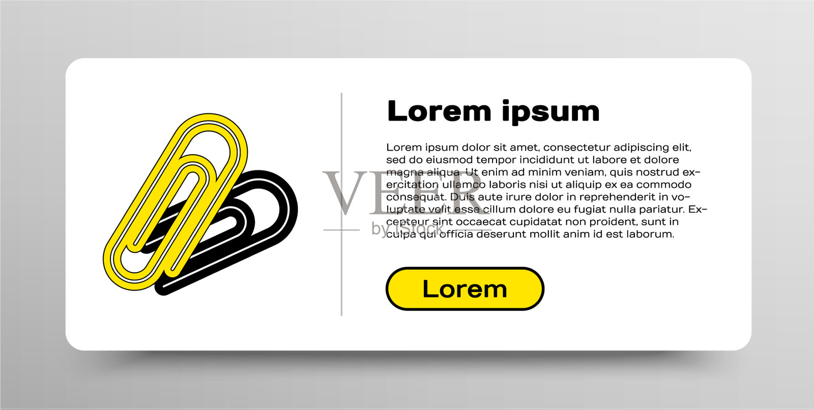 线形回形针图标孤立在白色背景插画图片素材