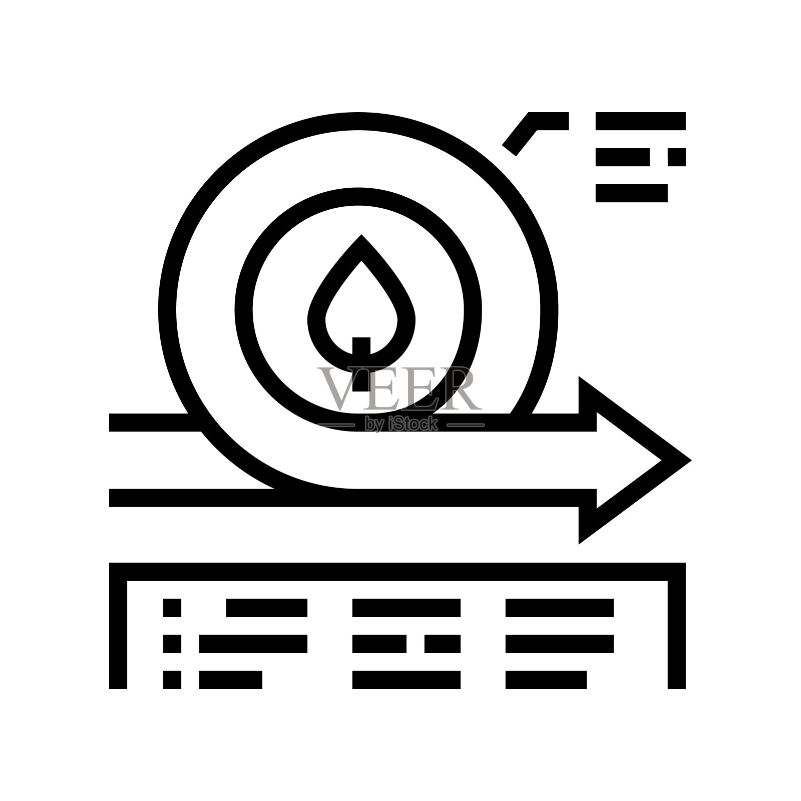 环境循环经济线图标矢量插图图标素材