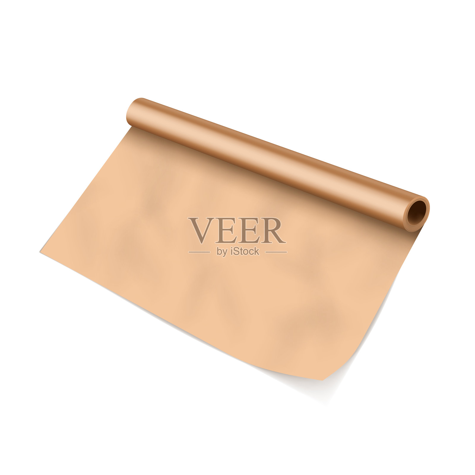 3d烤羊皮纸包装纸插画图片素材