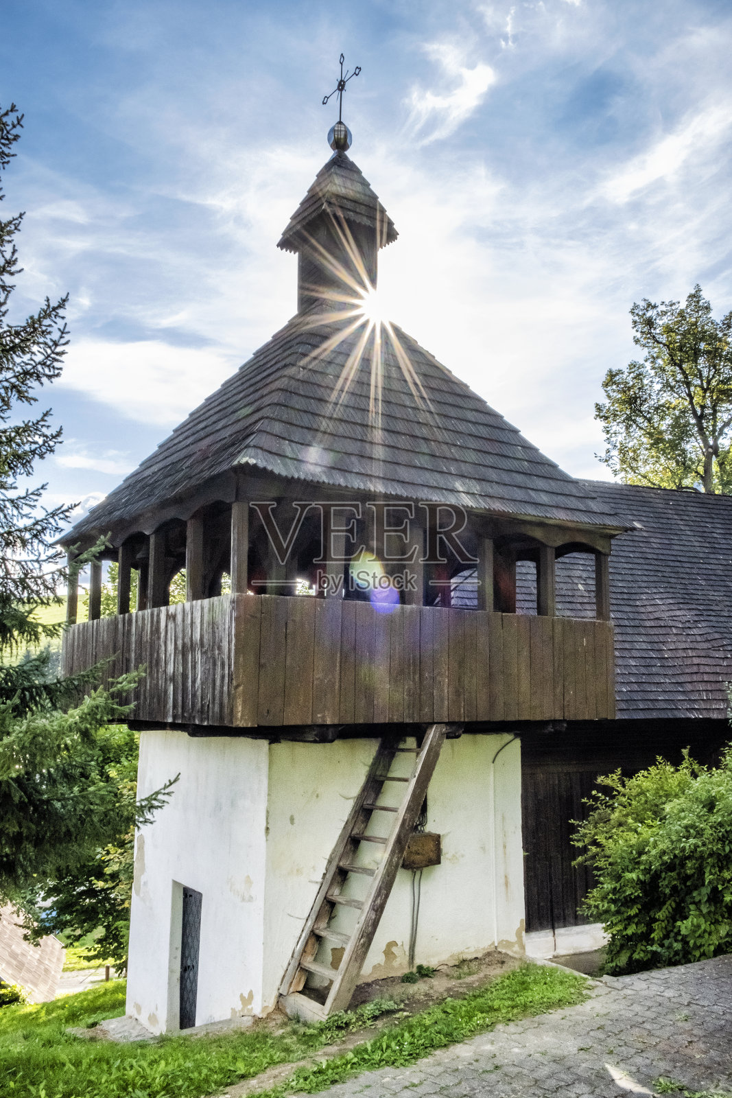 木制关节教堂，斯洛伐克照片摄影图片