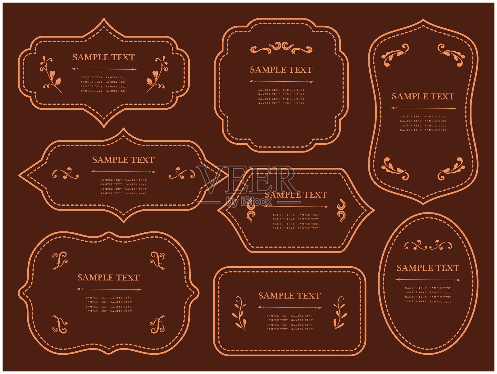 仿古画框插画图片素材