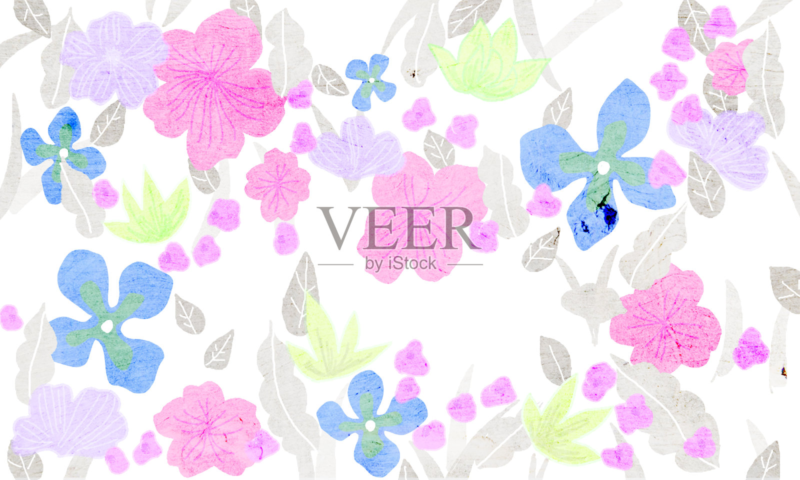 野花背景插图插画图片素材