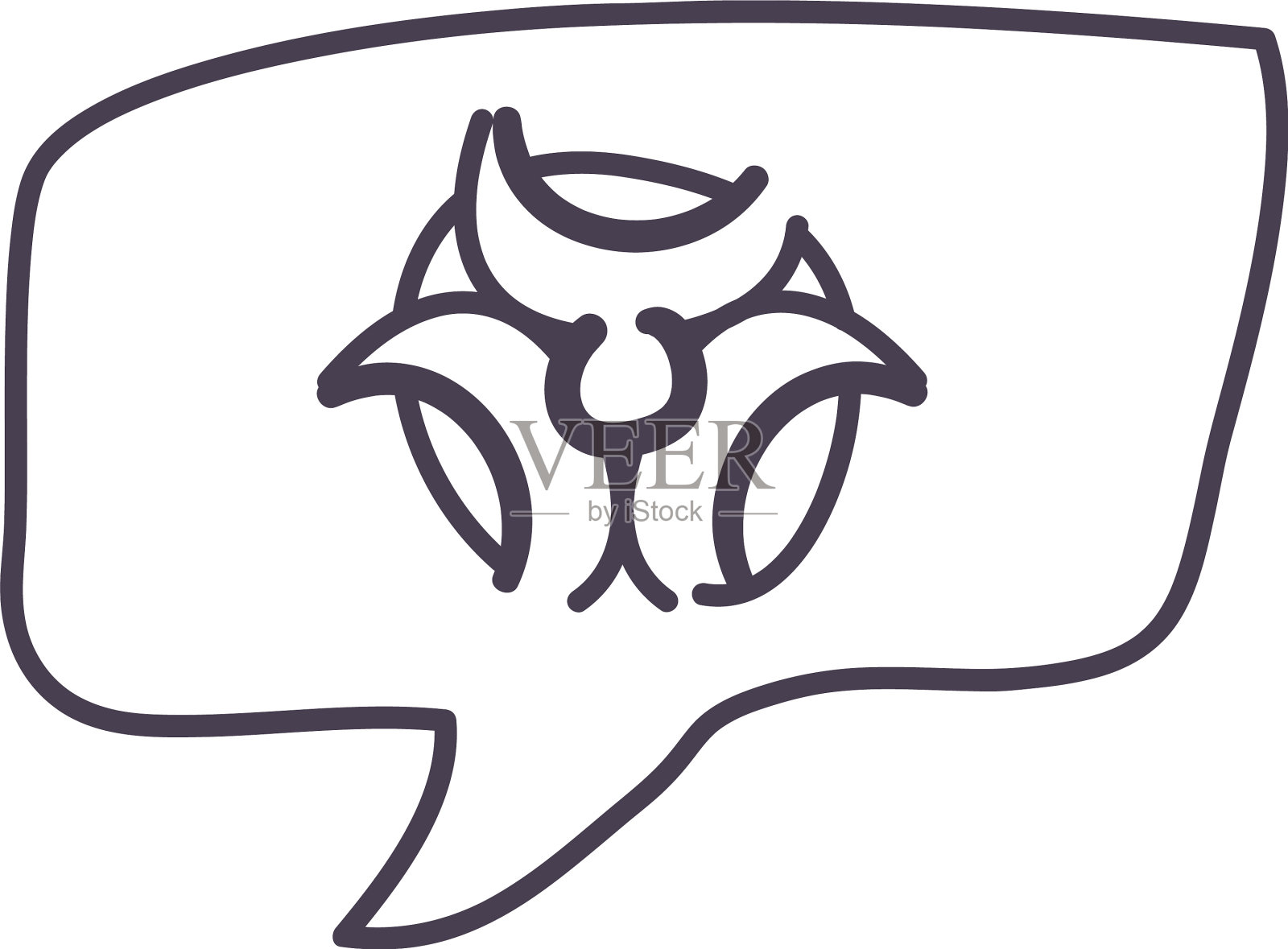 生物危害内气泡线风格图标图标素材