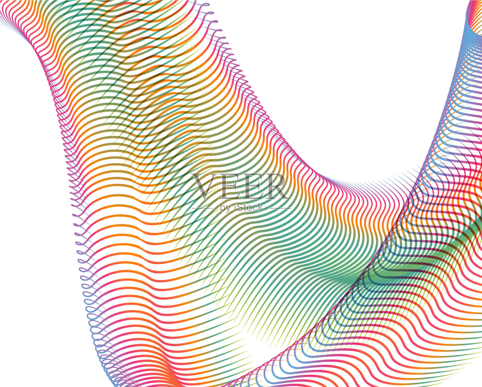 抽象背景混合波线设计插画图片素材