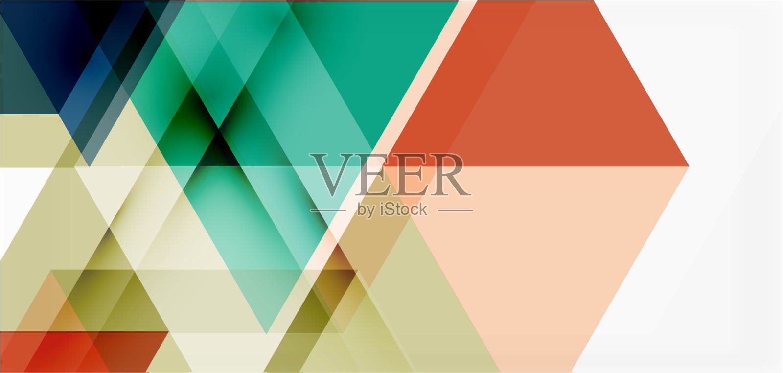 几何抽象背景马赛克三角形和插画图片素材