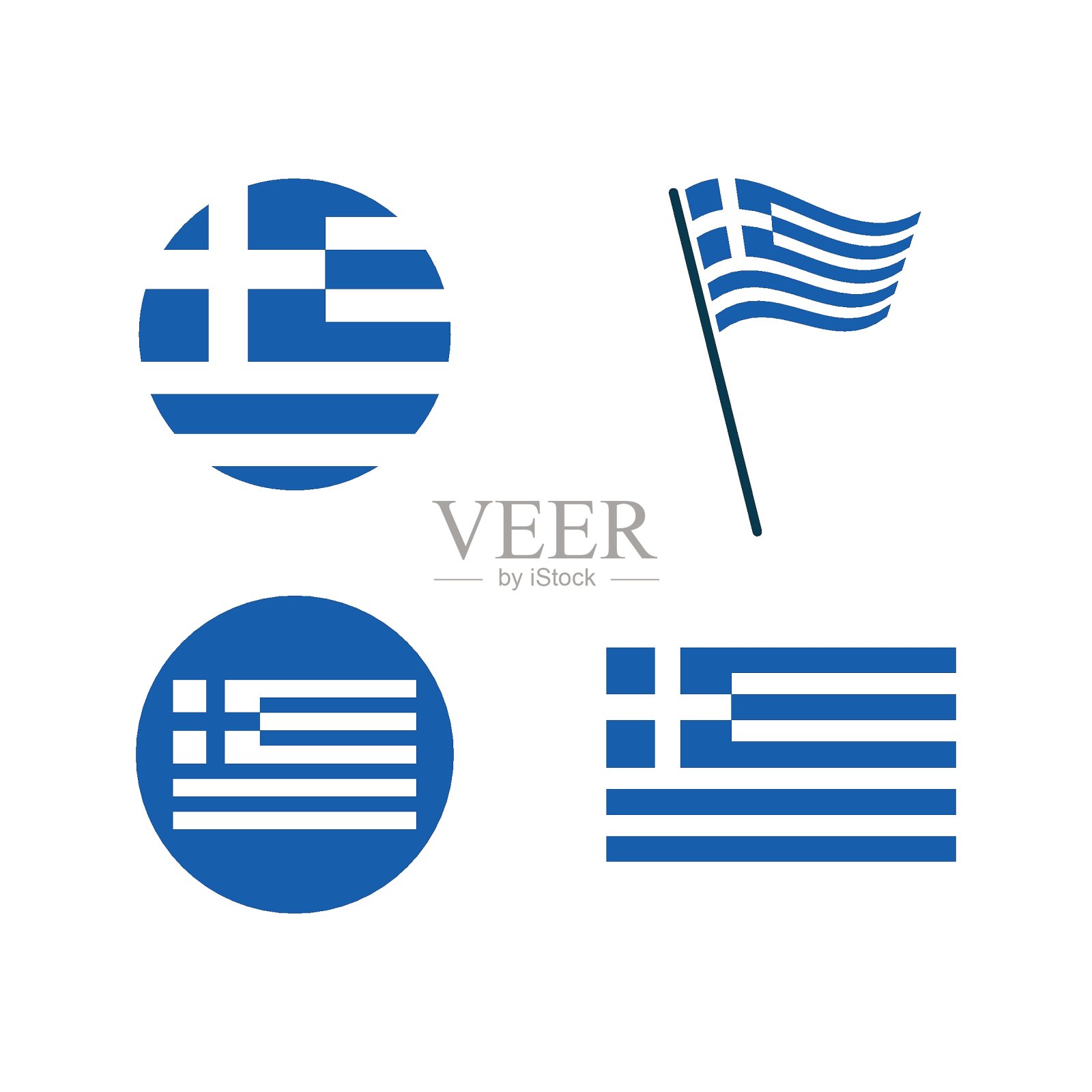 希腊国旗图标矢量插图设计模板插画图片素材