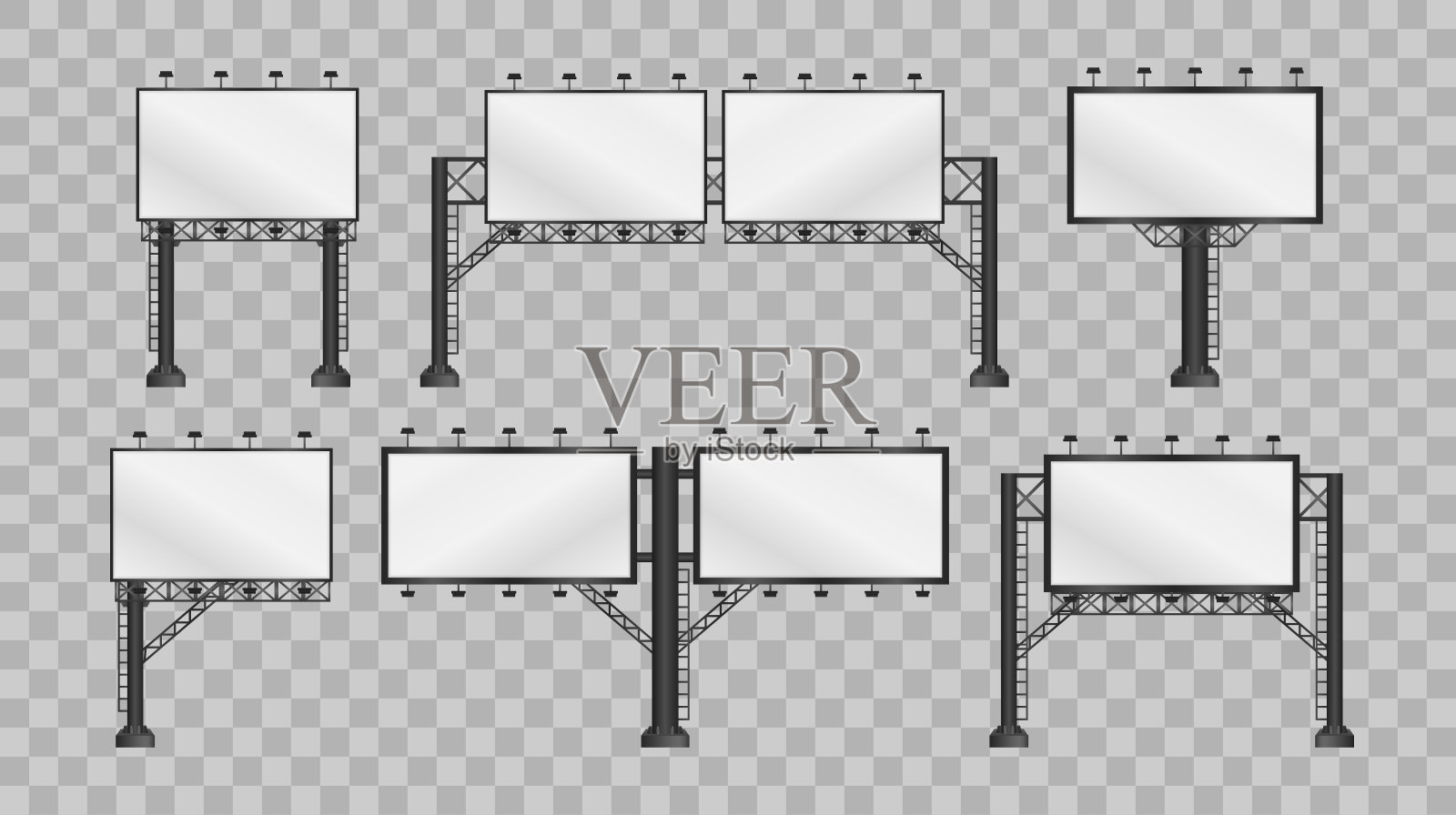 空白的大广告牌。插画图片素材