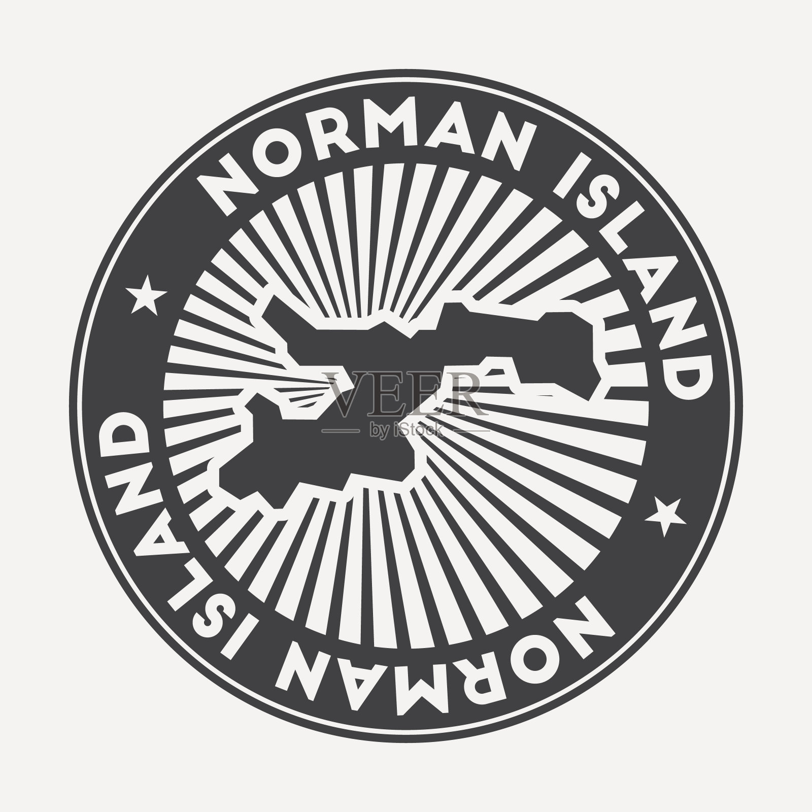 诺曼岛圆形标志。设计元素图片